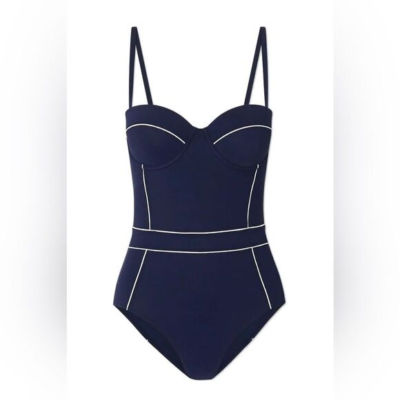 Tory Burch Other - TORY BURCH LIPSI CONTRAST-TRIM ONE-PIECE BEST UNDERWIRE SWIMSUIT Size Medium
